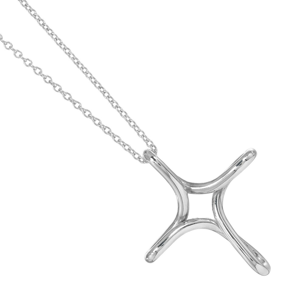 Tiffany Co Infinity Cross Necklace Sterling Silver